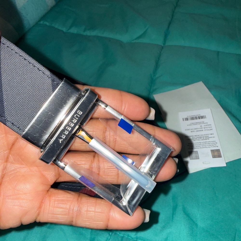 Burberry Metallic Buckle with Navy Strap